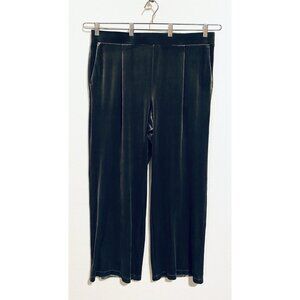 LOFT Pants Womens XL Silver Gray High Rise Wide Leg Pull On Luxe Elegant Comfy